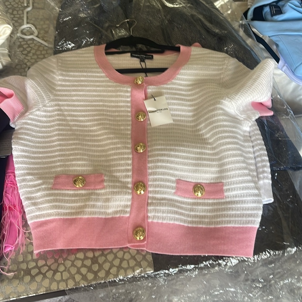 NWT Generation Love Skirt & Top set size large - white and pink - Picture 5 of 7